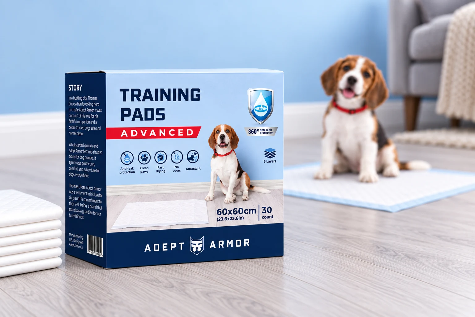 Adept Warrior training pads packaging